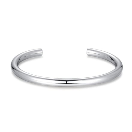 Twice As Nice Armband in edelstaal, open bangle 6cm