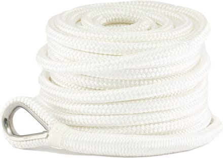 Hollex 30 meter witte loodverzwaarde Ankerlijn Ø12mm