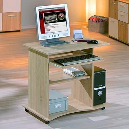 monitorstandaard, pc-tafel, gamingtafel voor thuiskantoor, Bureau, computertafel 80D x 50W x 75H centimetres