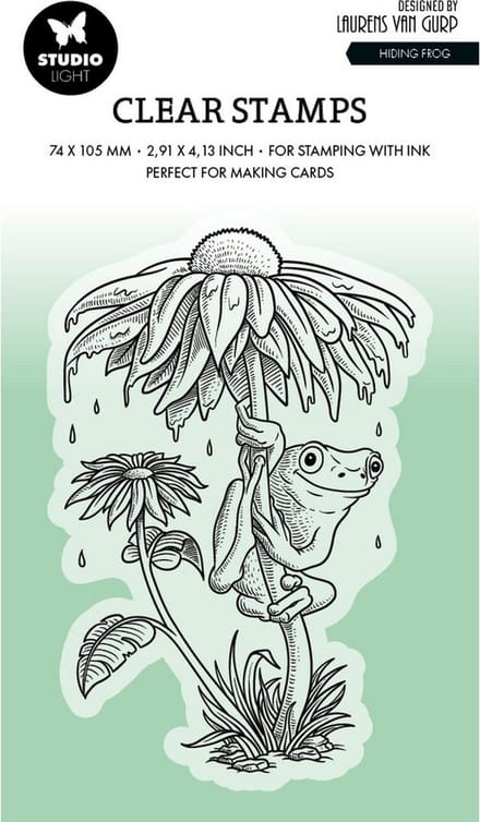 Studio Light • By Laurens Clear Stempel Hiding Frog