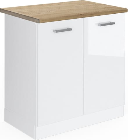 Vicco R-Line Wastafelkast – 80 cm, WB Eik Wit Hoogglans