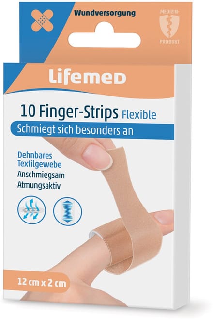 Lifemed Vinger-Strips 'Flexibel', beige, 10st.