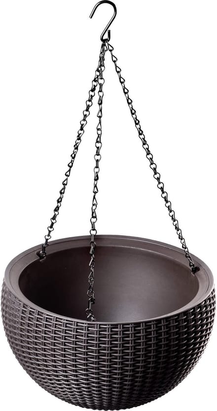 Hangende bloempot Keter Bol Planter bruin Moderne vorm