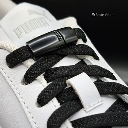 Beste Veters - Elastische veters - Magnetische veters - Lock laces - Veters 100 cm - Veters zwart