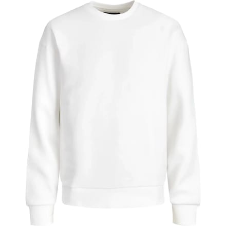 JACK & JONES Star basic sweat crew neck regular fit - heren sweatshirt katoenmengsel met O-hals - offwit