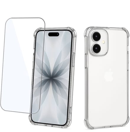 ChiGuard Hoesje & Screenprotector geschikt voor iPhone 17 Hoesje Screenprotector - Gehard Glas Cover + Shock Proof Case - Transparant
