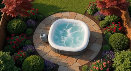 LAY-Z-SPA Whirlpool Madeira AirJet 180 x 180 x 66 cm, square, grey-Mobili Bella
