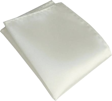 Fako Fashion - Pochette - Pochet - Satijn - 22x22cm - Crème