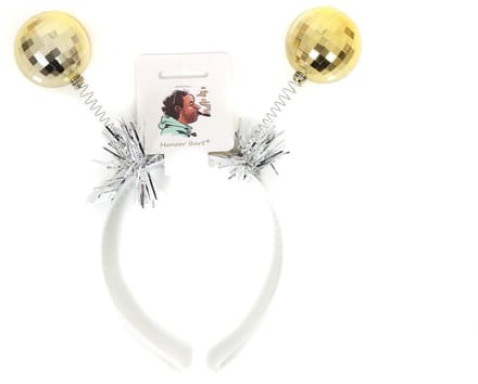 Diadeem disco bollen goud - foute party - kerst - new year