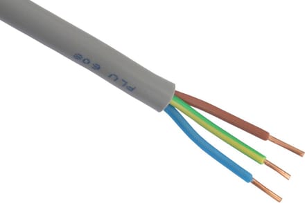 Buitenkabel XMVK - Installatiekabel - 3 x 2.5 mm² - 5 meter - Grijs