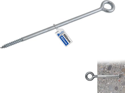 GeZu Impex Oogschroeven Voor Steigers 500 mm – Gegalvaniseerd