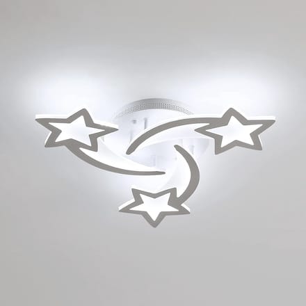 Goeco Plafondlamp - kinderkroonluchter - moderne - LED - 38W - koel wit - 6500K - 53cm