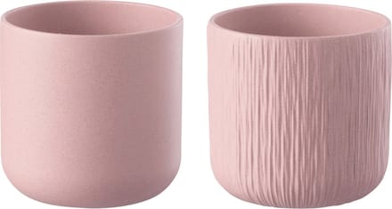 J-Line bloempot Gen - keramiek - roze - XL - Ø 20.50 cm - 2 stuks