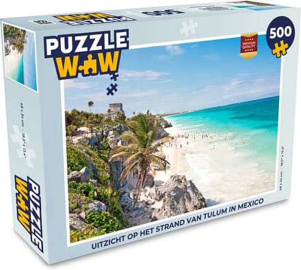 Puzzel Uitzicht op het strand van Tulum in Mexico - Legpuzzel - Puzzel 500 stukjes