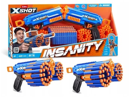 Zuru X-shot Insanity Blaster 30 Cm 2 stuks