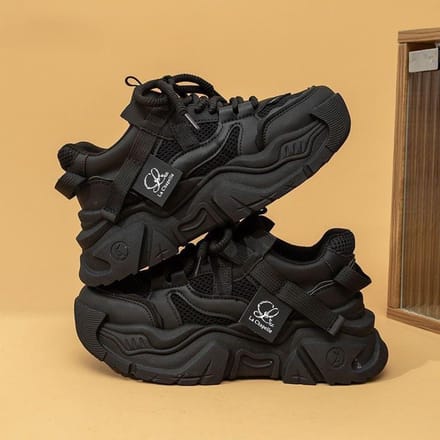 Schoenen Sneakers Lente Nieuw Veelzijdig Zwart Papa Platform Kleine Casual Schoenen Kinderen 39 zwart
