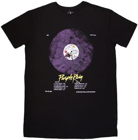 Prince - Purple Rain Disc T-shirtjurk - L - Zwart