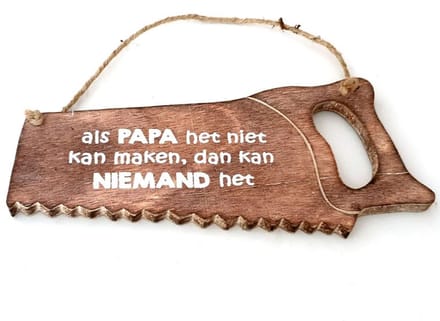 Zaag 13x32cm papa niet kan maken natural