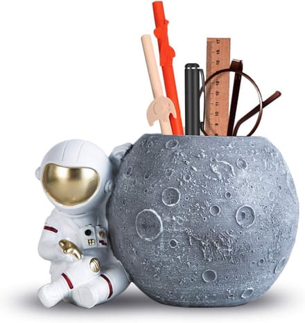 Astronaut pennenhouder bureau organizer decoratie cadeau