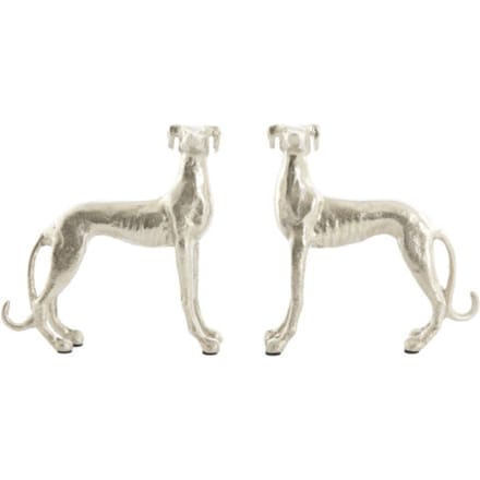 Light & Living - Ornament DOGS - 17x8x18 cm - Zilver - Set van 2