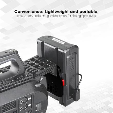 V Lock Montage Snelontgrendeling Externe Batterijplaat Camera Accessoire gray
