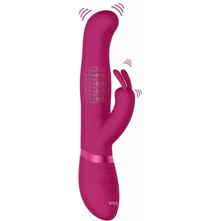 VIVE by Shots - Izara - Rotating Beads Rabbit Vibrator - Pink