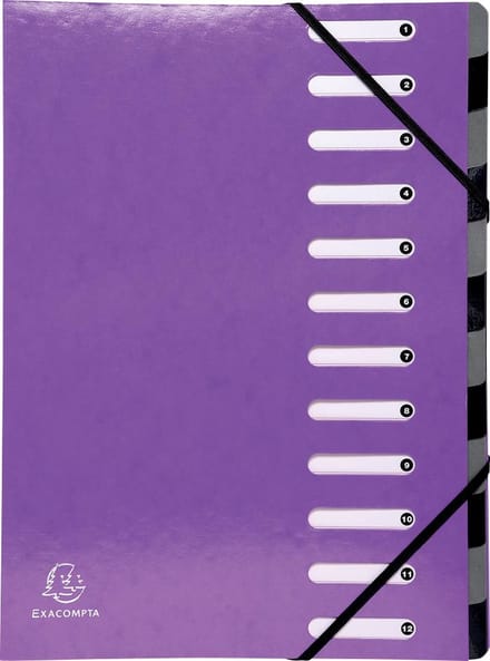 Exacompta IDERAMA® Harmonika Sorteermap - 12 indelingen - Purper - 53926E
