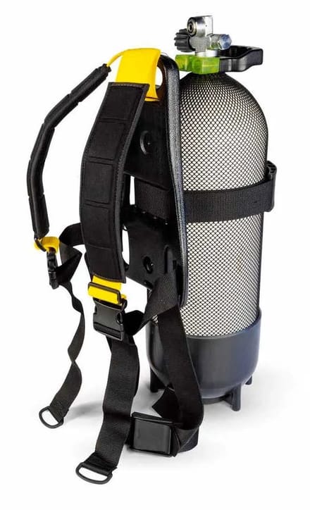 Best Divers Tank Backpack With Shoulder Straps Harnassysteem Met Rugplaat Zwart