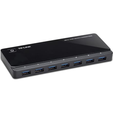 TP-LINK UH720 UH720 USB-hub 7 + 2 poorten USB-A USB 3.0 5 GBit/s Met snellaadpoort Zwart