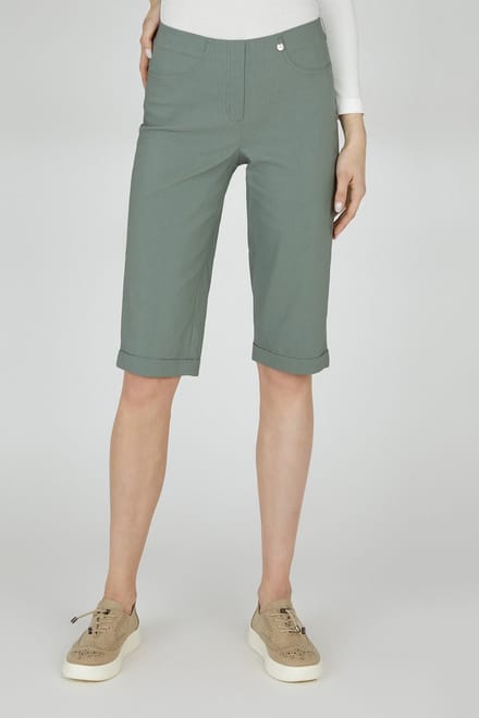 Robell - Model Bella 05 Bermuda - Bengaline Stretch - Olive -EU46