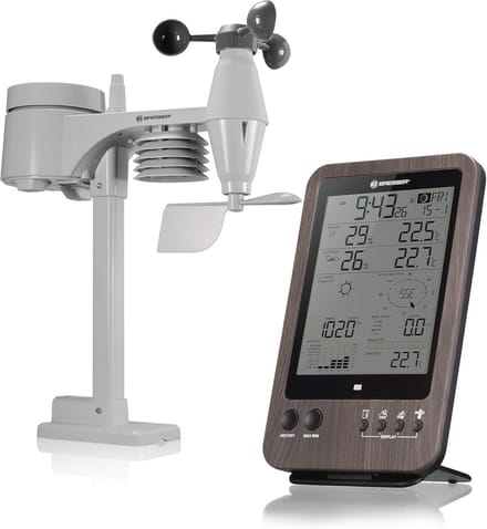 Draadloos Weerstation 5-in-1 met Buitensensor en Houtenlook