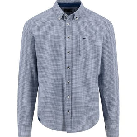 Fynch-Hatton Overhemd Mini Houndstooth Check Navy / male