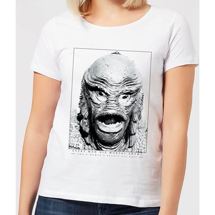 Universal Monsters Creature From The Black Lagoon Portrait Dames T-shirt - Wit - S