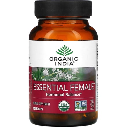 Organic India, Essentieel Vrouwelijk, Hormoonbalans, 90 Plantaardige Capsules