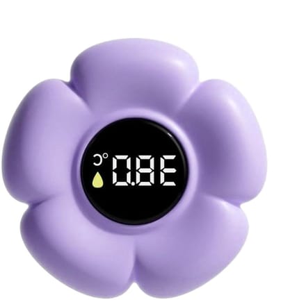 Badthermometer - Waterthermometer Sensor - Veilig Baden - Snelle Digitale Meting - 8x8cm - Paars