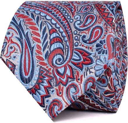 TRESANTI | BILLI | Zijden stropdas paisley | Bordeaux rood