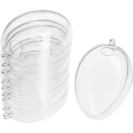 VBS Acryl ei met gat, 6 stuks - 10 cm