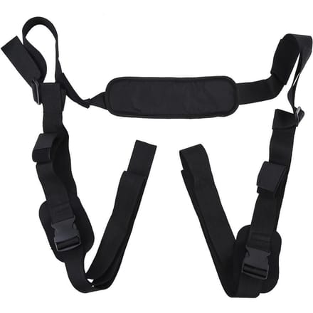 Draagbare Kajak Kano SUP Surfplank Verstelbare Nylon Draagriem Riem met Peddel Lus black