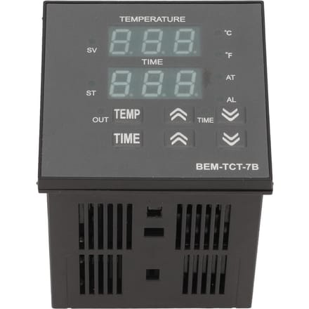 Thermostaat Tijd Digitaal Display K Type Ingang Temperatuurregelaar voor Hittepersmachine 100?240V gray