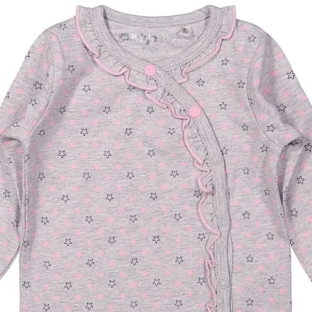 Dirkje Overslag shirtje stars grey melee  -  Maat  68
