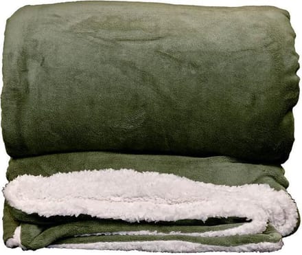 Unique Living Lars - Fleece - Plaid - XL - 220x240 cm - Deep Green