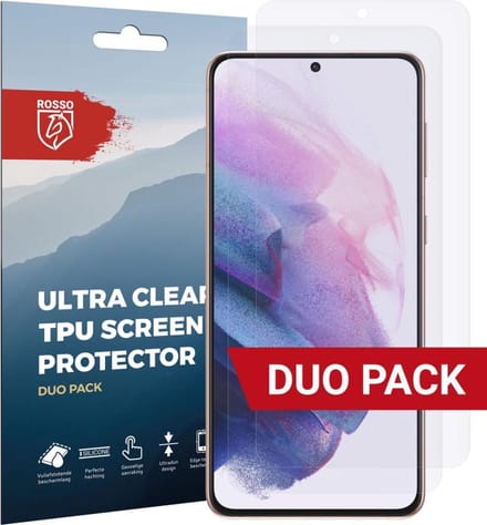 Rosso Screen Protector Ultra Clear Duo Pack Geschikt voor Samsung Galaxy S21 Plus | Folie | 2 Stuks
