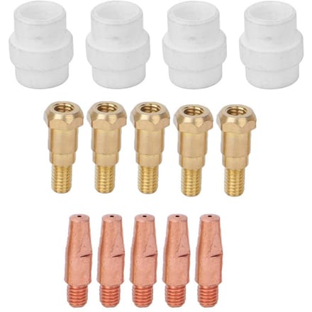 14 stuks Contacttip Gasdiffuser Tiphouder Set voor Binzel 24KD MIG Lasbrander 1.0mm