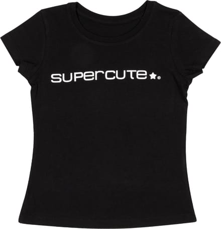 T-shirt Supercute zwart 5-6 jaar