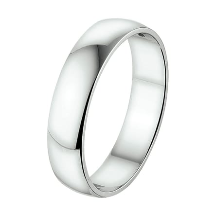 14K Witgouden Ring A414 - 5 Mm Zonder Steen 4104502