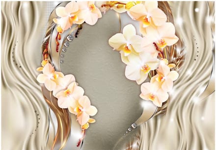 Fotobehang - Wreath of orchids.