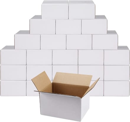 Witte Verzenddozen 17,8 x 12,7 x 10,2 cm - Stevig Karton - 25 stuks