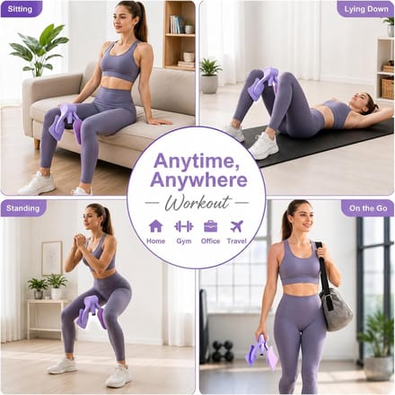 Dij trainer - Bekkenbodem trainer - Lichaam vormen - Verstelbare weerstand - 10-20 kg - Paars