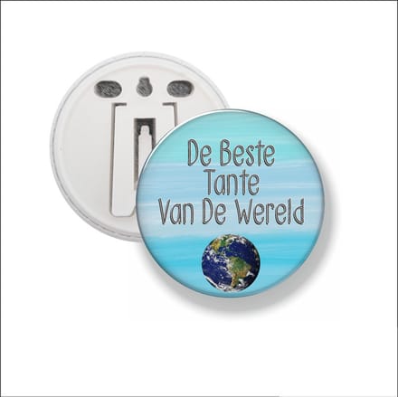 Button Met Clip 58 MM - De Beste Tante Van De Wereld