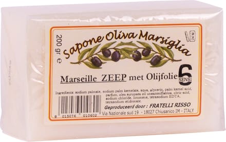 6Sensi - Handzeep | Marseille zeep wit - stuk 200 gram